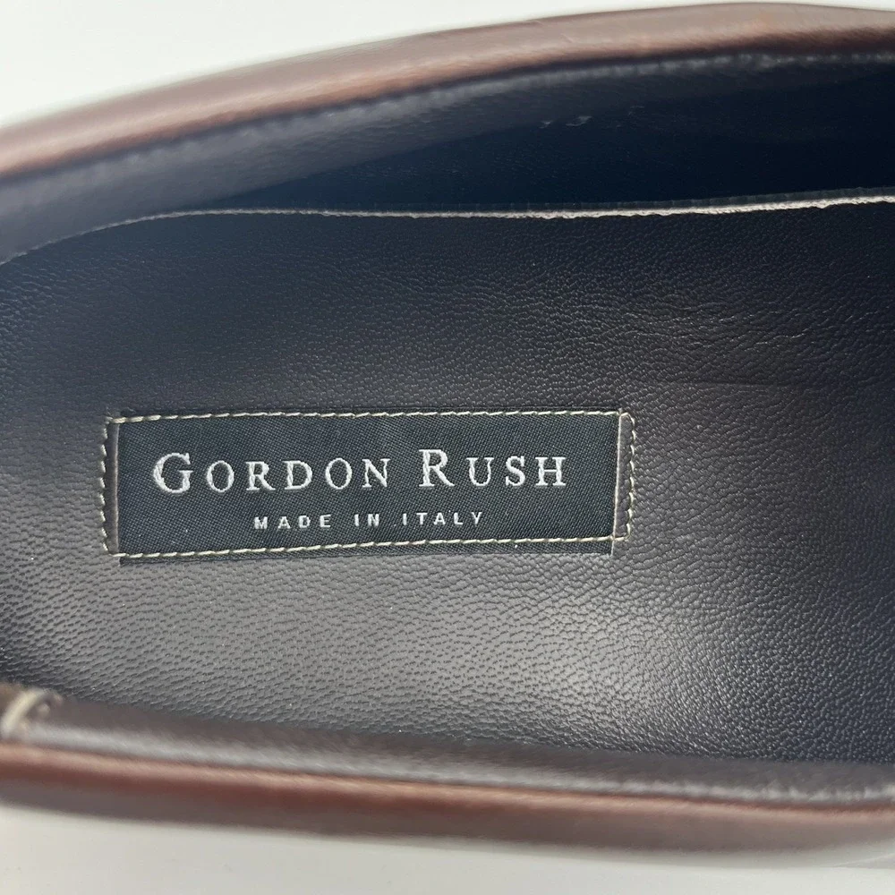 Gordon Rush Shane Men's Size 13 Brown Leather Casual Slip On Loafers Shoes
